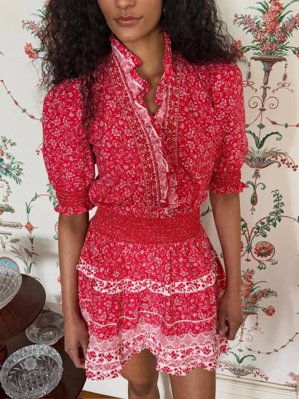 NEW LOVE THE LABEL zita mini dress in rosemary dreamscape print
